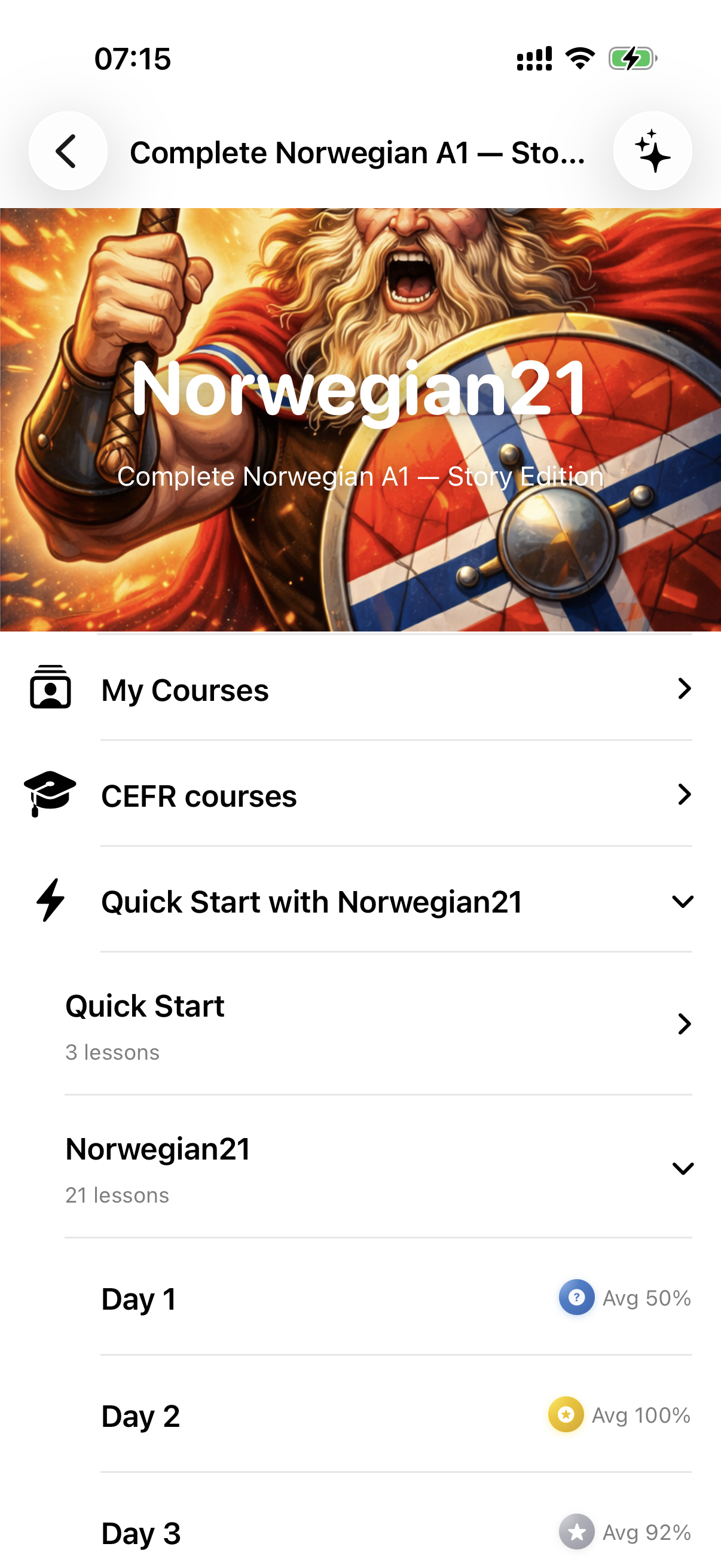 Figur 5 – Quick Start og Norwegian21