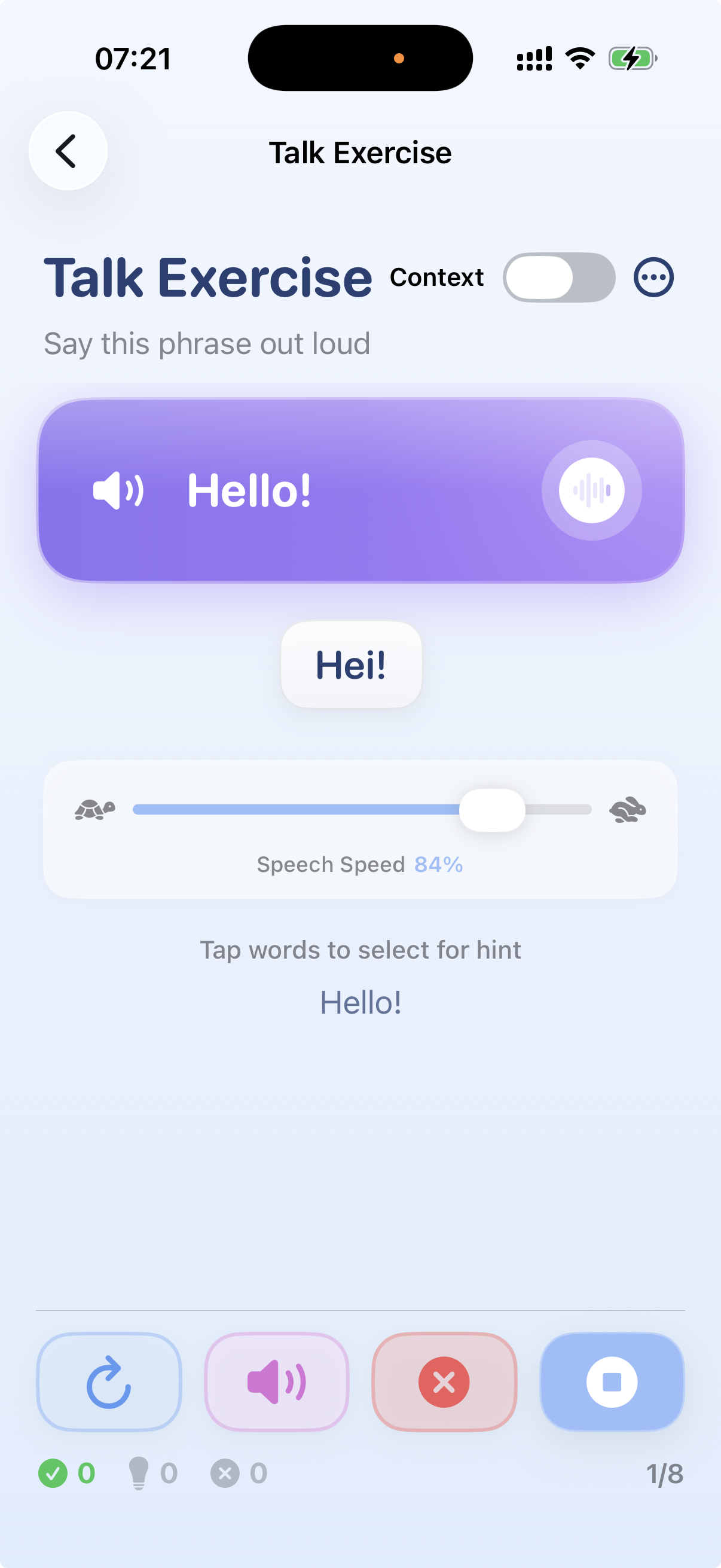 Figur 10 – Tune under lytting eller svar